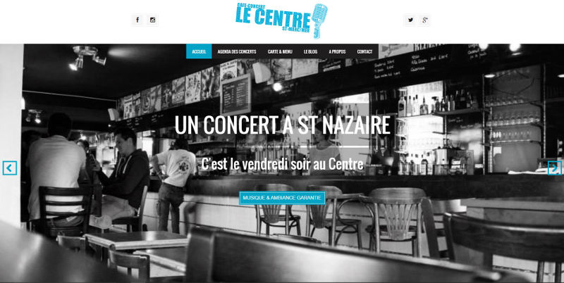 Nouveau site internet du café concert le centre