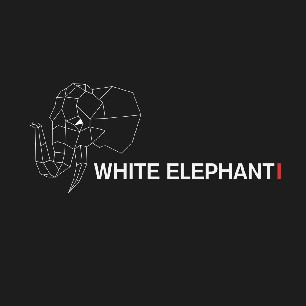 Logo du groupe 'White Elephant', trip rock au café Le Centre à Saint-Nazaire