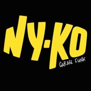 Logo du groupe de garage funk 'NY-KO', concert live au café concert Le Centre à Saint-Nazaire.